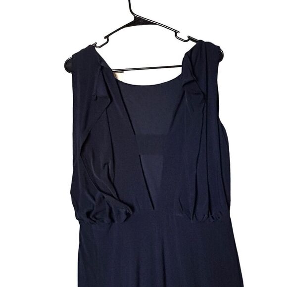 Cache Navy Blue Gown Woman’s Sz 8 Beaded Embellished Chiffon - Picture 12 of 12